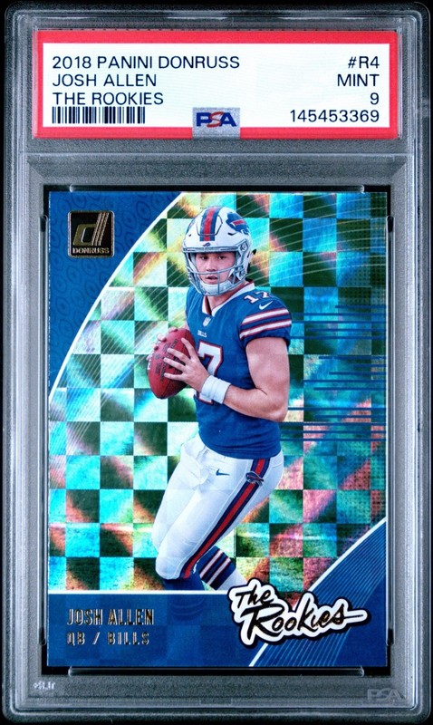 2018 PANINI DONRUSS THE ROOKIES #R4 JOSH ALLEN ROOKIE RC PSA 9