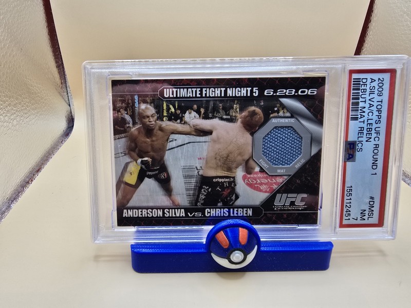 Topps Ufc Round 1 Anderson Silva Mat Relic Psa 7 Pop 10