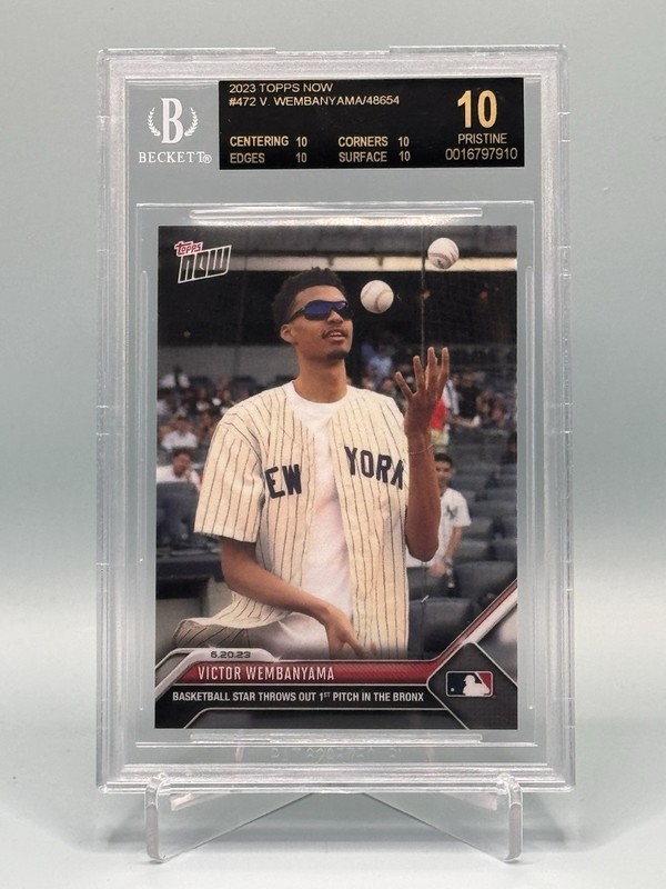 2023 Topps Now Victor Wembanyama #472 BGS 10 Pristine Black Label 0016797891