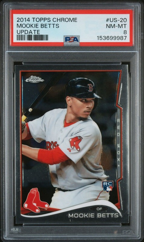 Topps Chrome Update 2014 Mookie Betts Rookie #US-20 PSA 8 Red Sox MLB Base