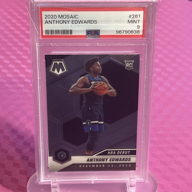 2020-21 Mosaic #261 Anthony Edwards Rookie Card PSA 9 Mint