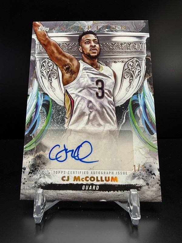 CZC632 - 2025 Topps Inception - CJ McColum #GCS-CM - Platinum Grail - 1/1 - Auto