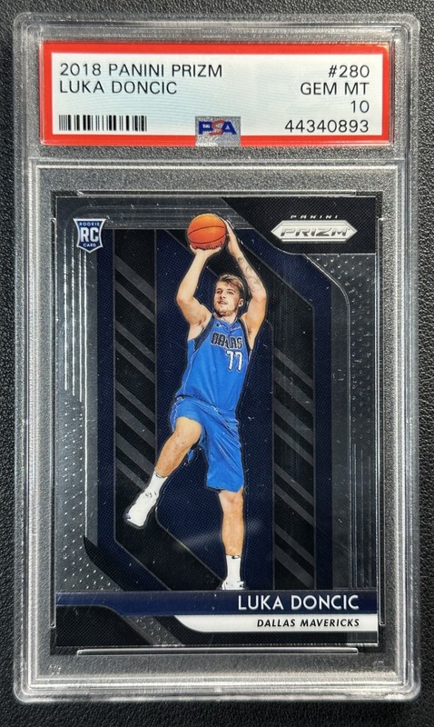 LUKA DONCIC PSA 10 2018-19 PANINI PRIZM #280 ROOKIE RC MAVERICKS 0893
