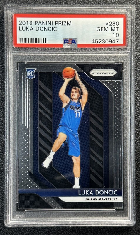 LUKA DONCIC PSA 10 2018-19 PANINI PRIZM #280 ROOKIE RC MAVERICKS 0947