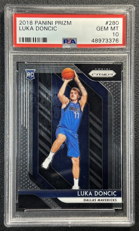 LUKA DONCIC PSA 10 2018-19 PANINI PRIZM #280 ROOKIE RC MAVERICKS 3376