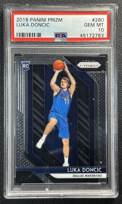 LUKA DONCIC PSA 10 2018-19 PANINI PRIZM #280 ROOKIE RC MAVERICKS 2783