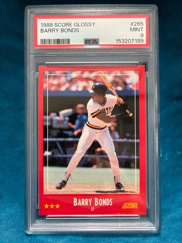 PSA 9 1988 Score GLOSSY #265 Barry Bonds PGH Pirates San Francisco Giants MINT