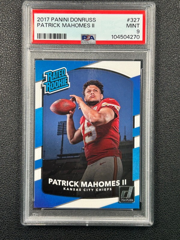 PATRICK MAHOMES II PSA 9 2017 PANINI DONRUSS #327 RATED ROOKIE RC MINT CHIEFS