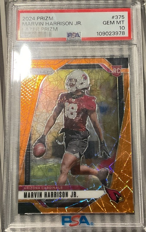 2024 Panini Prizm - Rookies Marvin Harrison Jr. #375 Lazer Prizm (RC) Psa 10