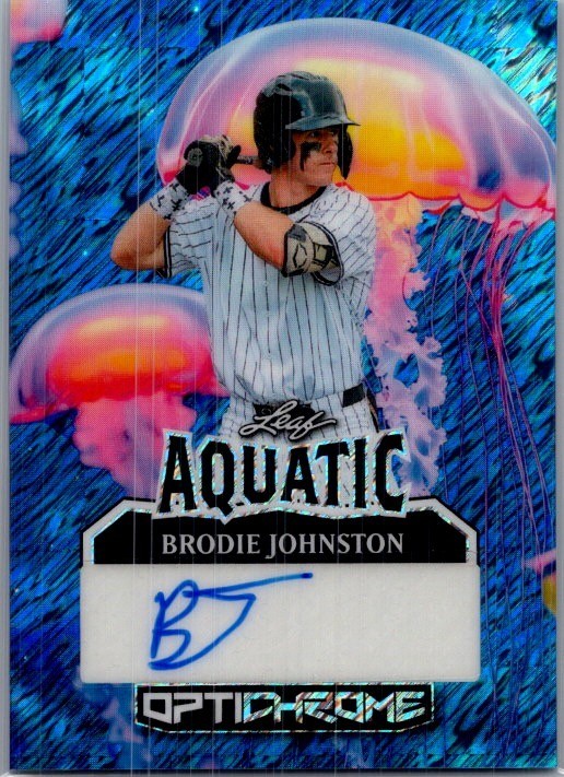 2025 Leaf Brodie Johnston Optichrome Baseball Aquatic 1/1 Auto