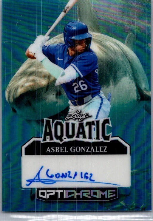 2025 Leaf Asbel Gonzalez Optichrome Baseball Aquatic 1/1 Auto