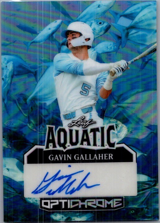 2025 Leaf Gavin Gallaher Optichrome Baseball Aquatic 1/1 Auto