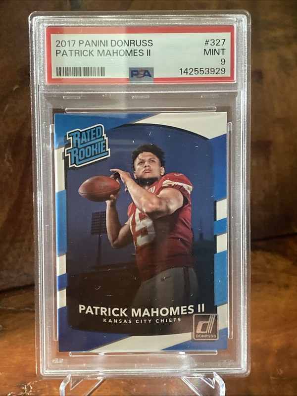 2017 Panini Donruss - Rated Rookie Patrick Mahomes II #327 (RC) Mint PSA 9
