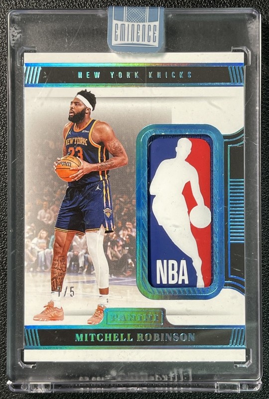 MITCHELL ROBINSON 2024-25 PANINI EMINENCE GAME-USED LOGOMAN PATCH 1/5 KNICKS