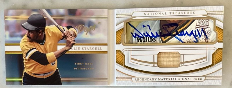 2022 National Treasures Willie Stargell /5 Auto Game Used Material Booklet