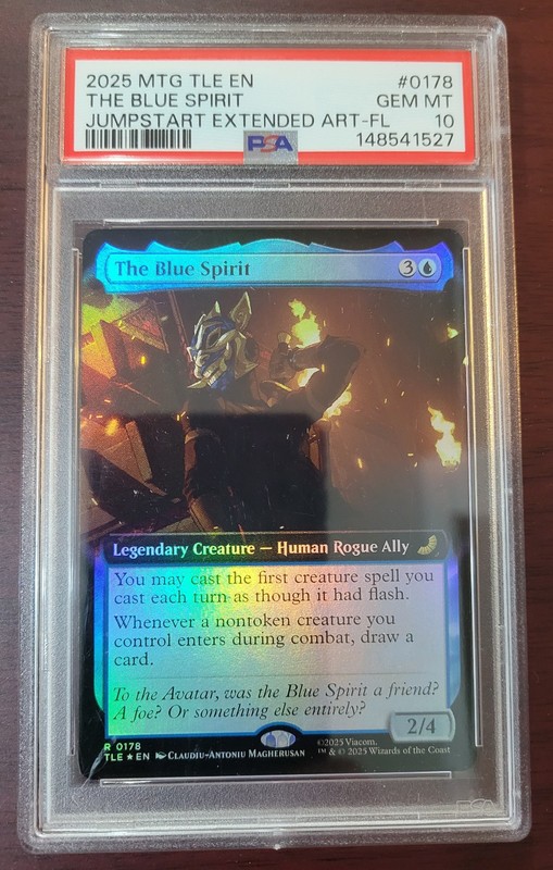 PSA 10 GEM MINT 2025 MTG The Blue Spirit #178 Jumpstart Extended Art Foil