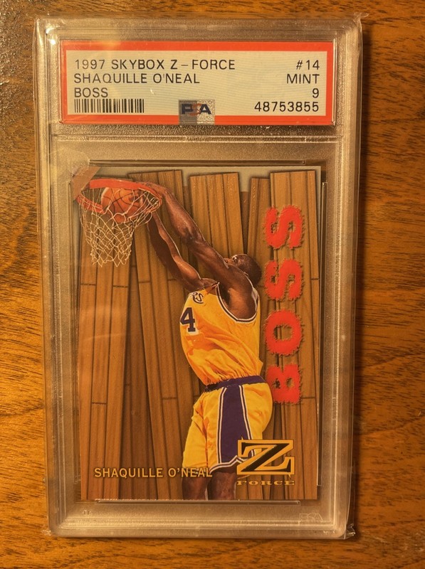1997 Skybox Z-Force Boss #14 Shaquille O'Neal HOF Lakers PSA 9 