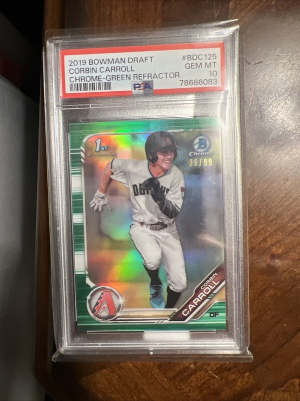 Corbin Carroll Green Refractor 1st PSA 10 /99