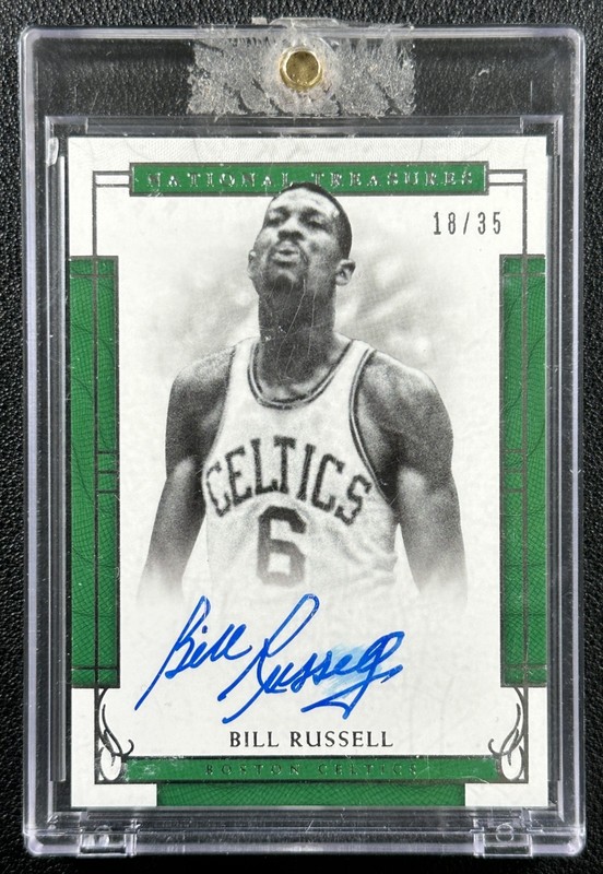 BILL RUSSELL 2016-17 PANINI NATIONAL TREASURES #45 SIGNATURES AUTO 18/35