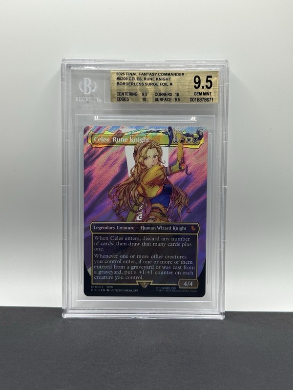 Magic: The Gathering Celes, Rune Knight Surge Foil BGS 9.5 Final Fantasy