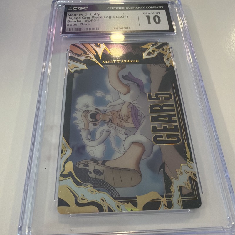 2024 ITAJAGA ONE PIECE LOG 3 Super Rare #OP3-1 MONKEY D. LUFFY CGC 10 Gem Mint
