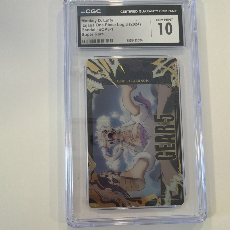 2024 ITAJAGA ONE PIECE LOG 3 Super Rare #OP3-1 MONKEY D. LUFFY CGC 10 Gem Mint view 2