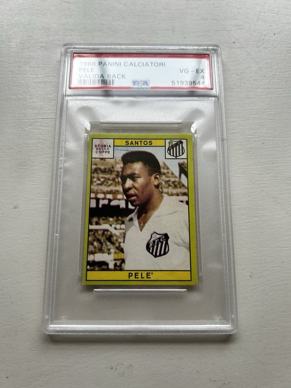 1968 PANINI CALCIATORI PELE VALIDA BACK PSA 4 VG EX EXTREMELY RARE POP 6 WOW view 2