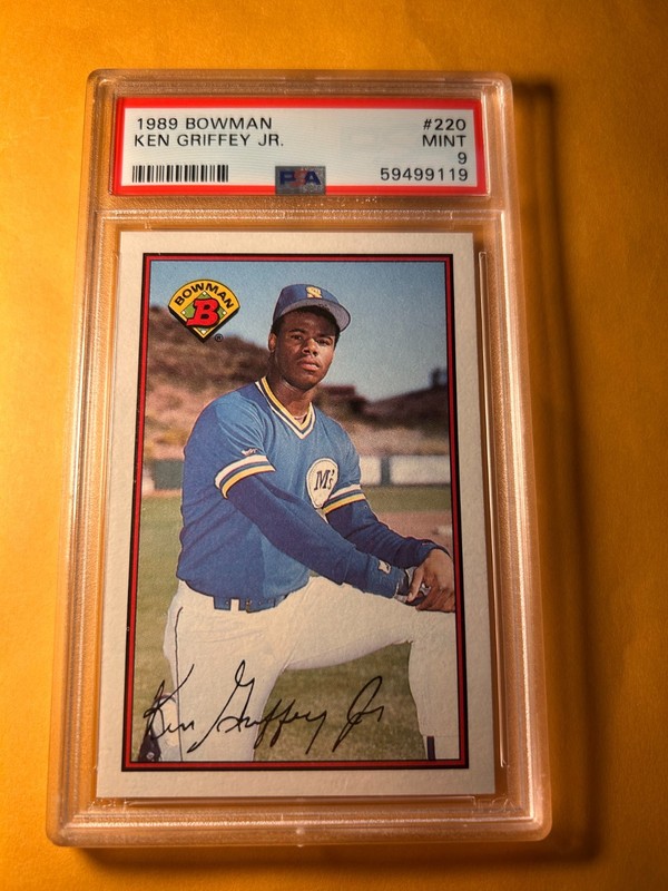 PSA 9 MINT 1989 BOWMAN #220 KEN GRIFFEY JR ROOKIE RC CARD