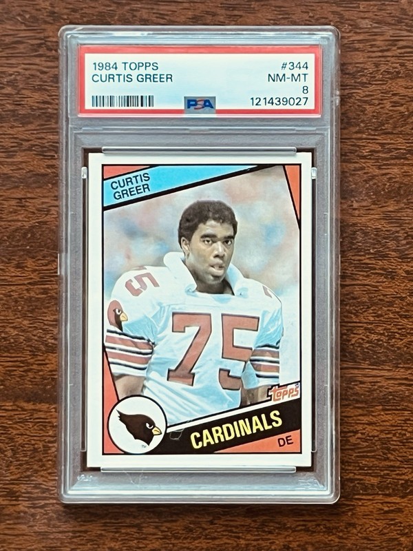 1984 Topps Curtis Greer PSA 8 #344 St. Louis Cardinals Vintage Football Card