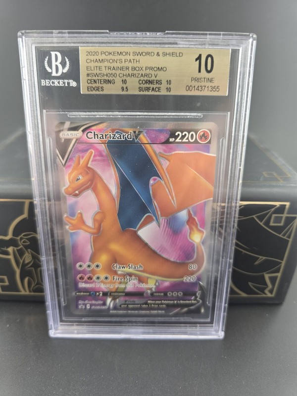 2020 Pokémon Champions Path ETB Promo Charizard V SWSH050 BGS Pristine 10