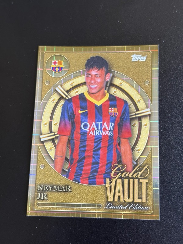 2025 Topps Gold Vault GV-8 Neymar Jr FC Barcelona Limited Edition Soccer Card