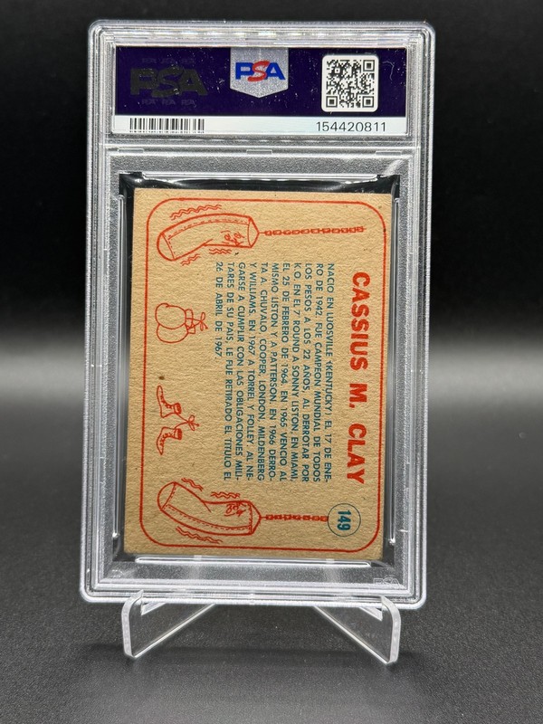 1967 Crack Figuritas Sport #149 Cassius Clay Muhammad Ali PSA 2.5 Boxing Rare view 2