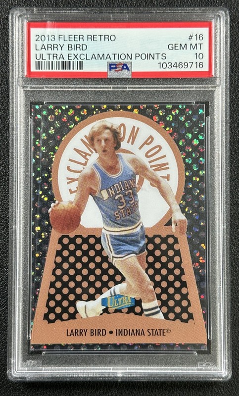 POP 5 LARRY BIRD PSA 10 2013-14 FLEER RETRO #16 '98 ULTRA EXCLAMATION POINTS 716