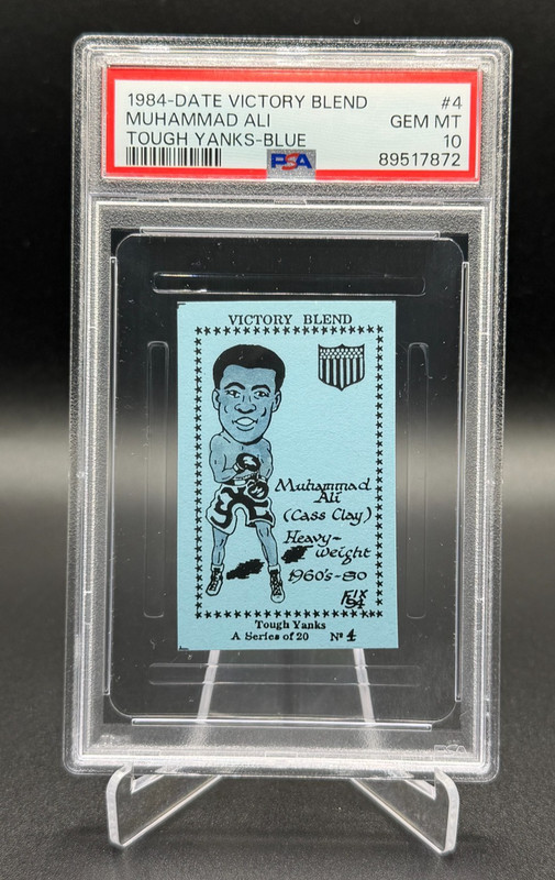 1984 Victory Blend Tough Yanks #4 Muhammad Ali Blue PSA 10 GEM MT Pop 1