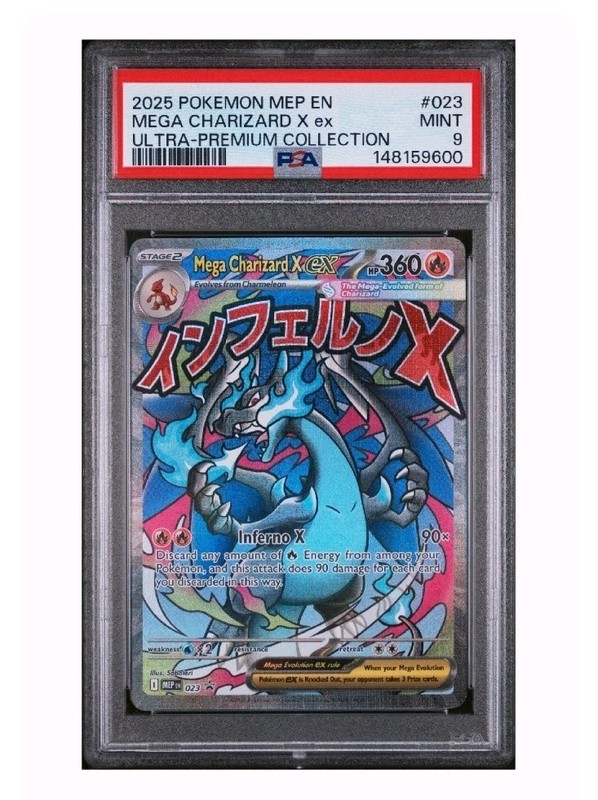Mega Charizard X ex 023 PSA 9 2025 Pokemon Mega Charizard X UPC Promo