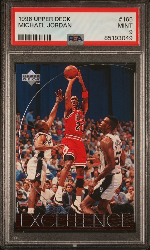 1996 UPPER DECK #165 MICHAEL JORDAN PSA MINT 9 #B