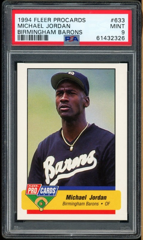 1994 Fleer Procards Michael Jordan #633 Birmingham Barons Mint PSA 9
