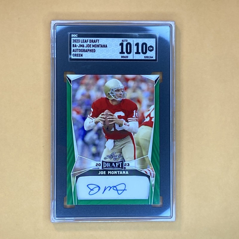 2023 Leaf Joe Montana Auto SGC not PSA 10