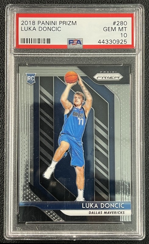 LUKA DONCIC PSA 10 2018-19 PANINI PRIZM #280 ROOKIE RC MAVERICKS 0925