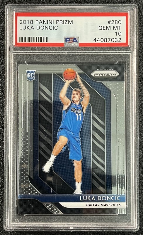 LUKA DONCIC PSA 10 2018-19 PANINI PRIZM #280 ROOKIE RC MAVERICKS 7032