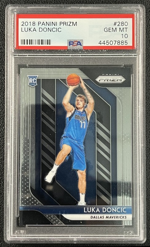 LUKA DONCIC PSA 10 2018-19 PANINI PRIZM #280 ROOKIE RC MAVERICKS 7885