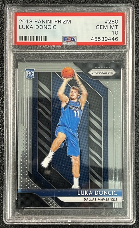 LUKA DONCIC PSA 10 2018-19 PANINI PRIZM #280 ROOKIE RC MAVERICKS 9446