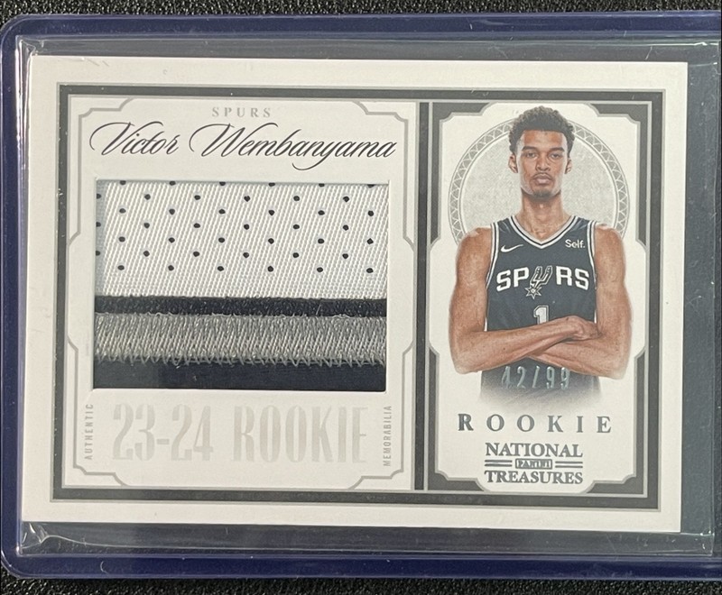 VICTOR WEMBANYAMA 2023-24 NATIONAL TREASURES #RP9-VWB ROOKIE PATCH 2009 42/99