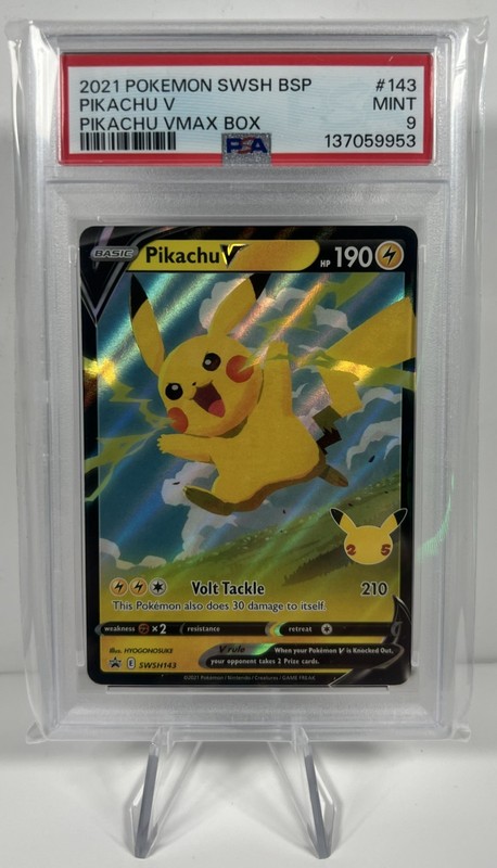 Black Star Promo Pikachu V SWSH143 2021 Pokémon SWSH Mint PSA 9 CARD
