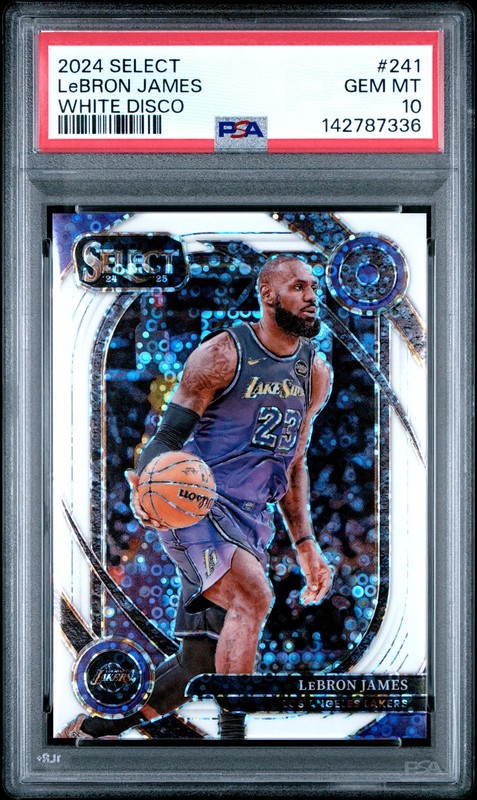 2024 Panini Select Lebron James White Disco PSA 10