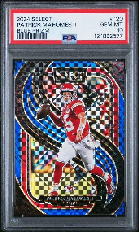 2024 Panini Select Patrick Mahomes Ii Blue Prizm PSA 10