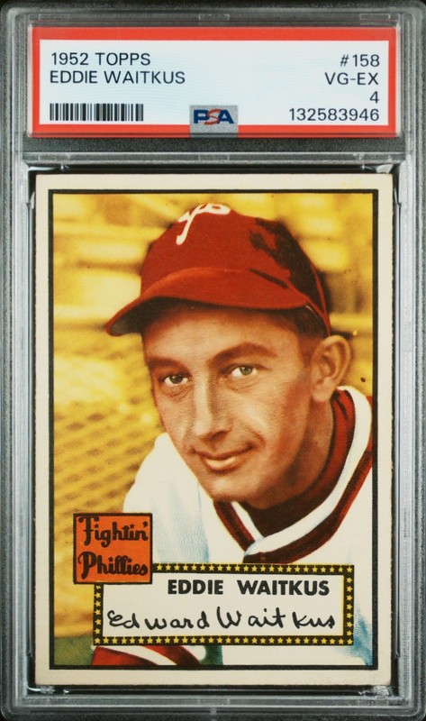 1952 Topps - Eddie Waitkus #158 Psa 4