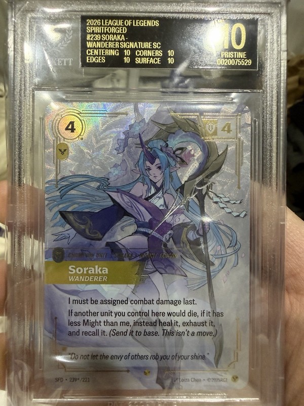 2026 Riftbound Soraka Signature Spiriforged Overnumbered 239* BGS 10 BLACK LABEL