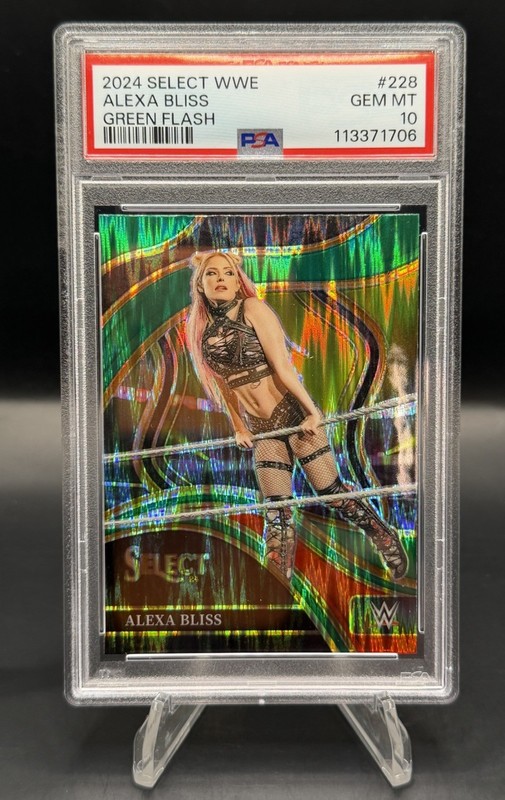 2024 Select WWE Alexa Bliss Green Flash Ringside PSA 10 #228