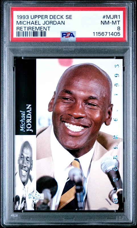 1993 Upper Deck Se Michael Jordan Retirement PSA 8